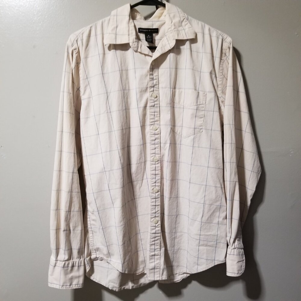 Dockers Plaid Long Sleeve Button Down Shirt Men's M